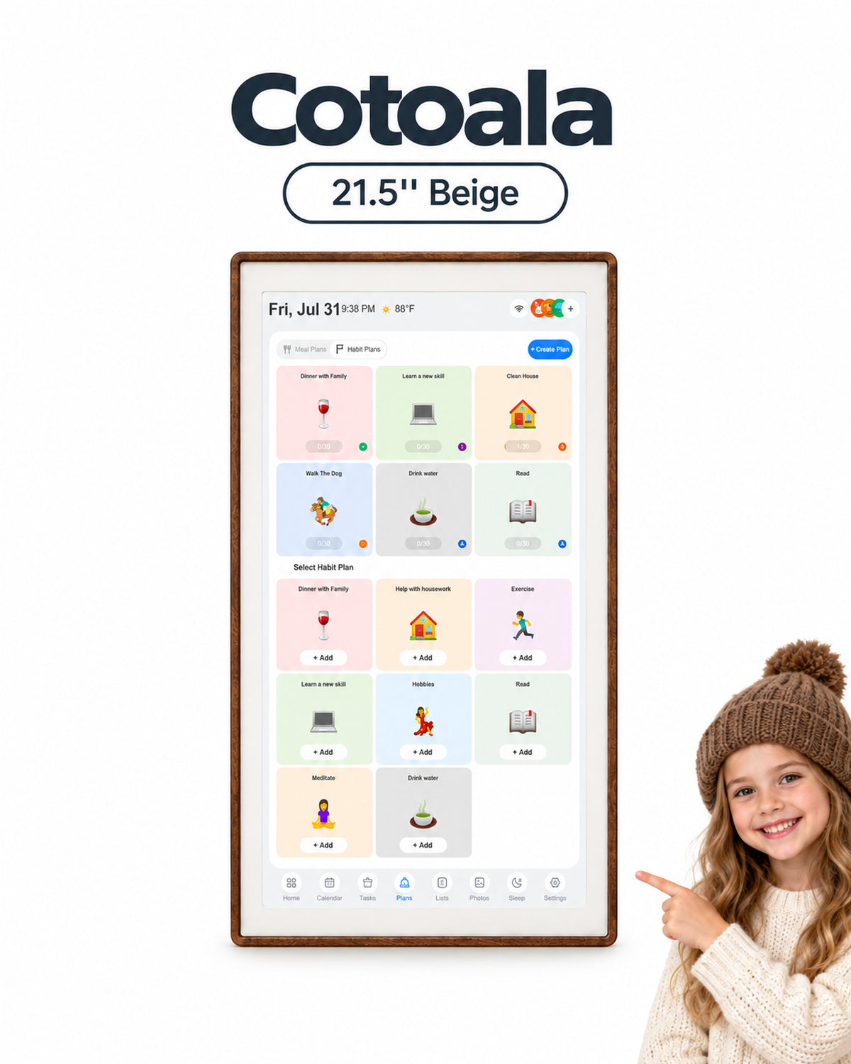 Cotoala 21.5" Display With Beige