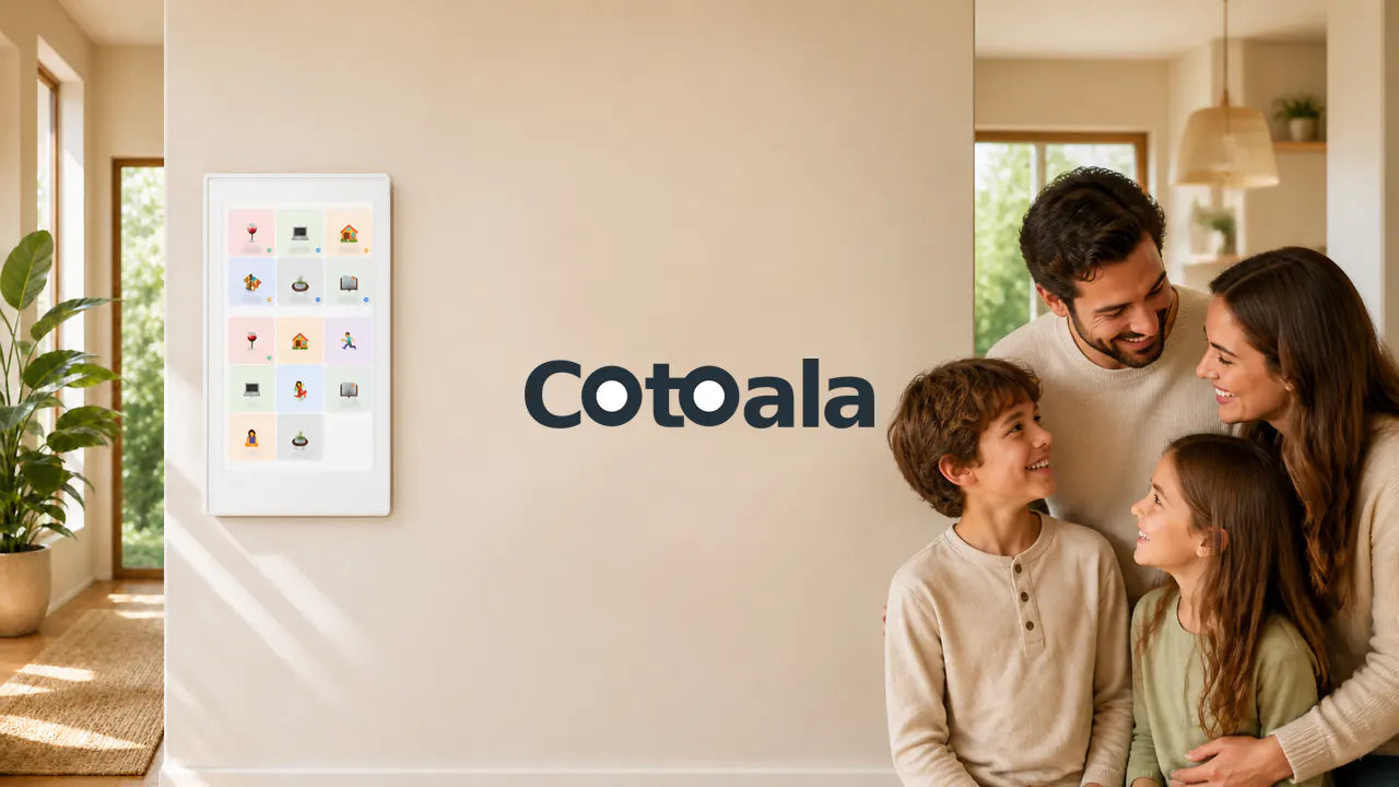 Load video: Step-by-step guide to powering on your Cotoala. Plug in, boot up, and get your smart family calendar ready for the first time.